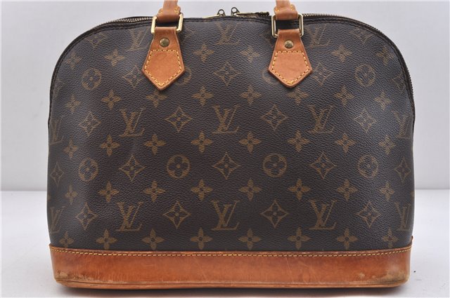 Authentic LOUIS VUITTON Monogram Alma Hand Bag Purse M51130 LV 5799C