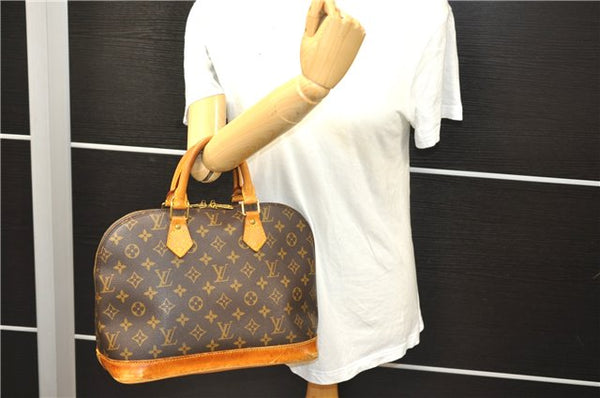 Authentic LOUIS VUITTON Monogram Alma Hand Bag Purse M51130 LV 5799C
