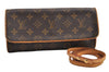 Authentic Louis Vuitton Monogram Pochette Twin GM Shoulder Bag M51852 Junk 5799I