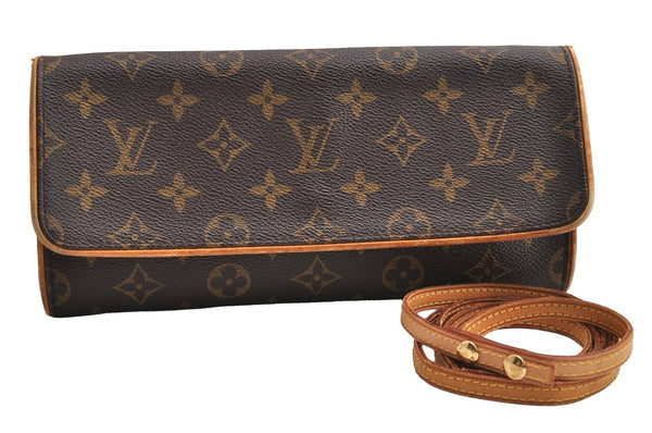 Authentic Louis Vuitton Monogram Pochette Twin GM Shoulder Bag M51852 Junk 5799I