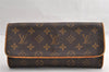 Authentic Louis Vuitton Monogram Pochette Twin GM Shoulder Bag M51852 Junk 5799I