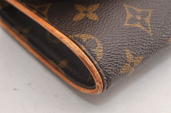 Authentic Louis Vuitton Monogram Pochette Twin GM Shoulder Bag M51852 Junk 5799I