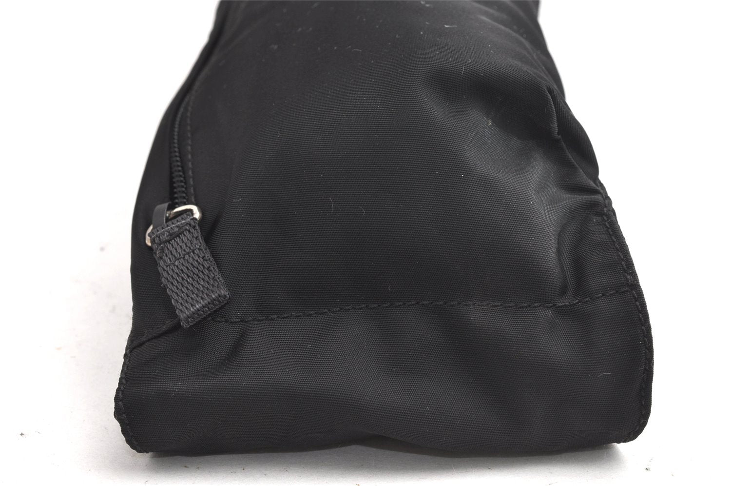 Authentic PRADA Vintage Nylon Tessuto Waist Body Bag Purse Black 5800I