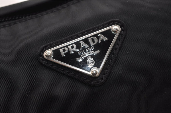 Authentic PRADA Vintage Nylon Tessuto Waist Body Bag Purse Black 5800I