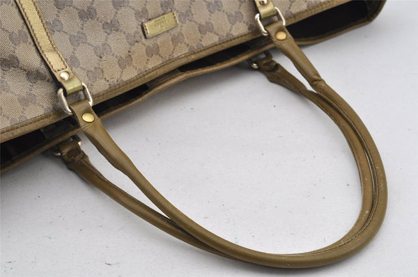 Authentic GUCCI GG Crystal Tote Bag GG PVC Leather 197954 Brown Junk 5802I