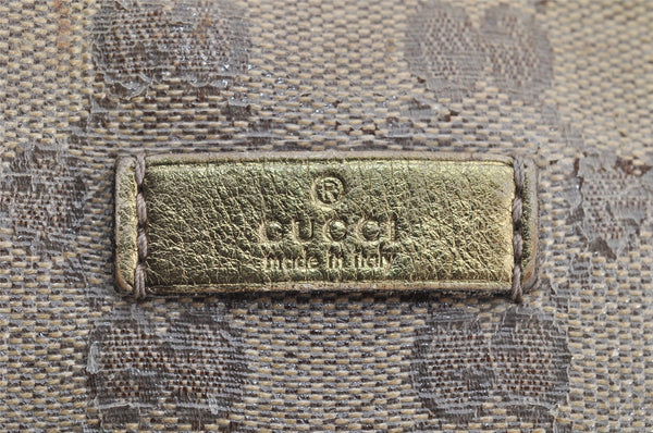 Authentic GUCCI GG Crystal Tote Bag GG PVC Leather 197954 Brown Junk 5802I