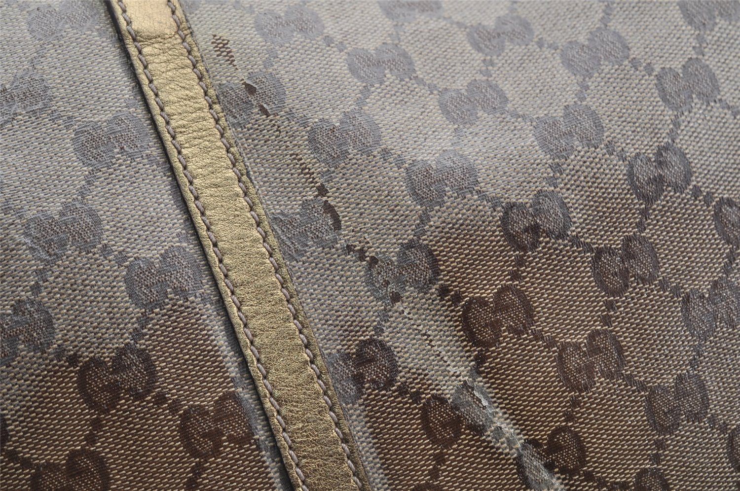 Authentic GUCCI GG Crystal Tote Bag GG PVC Leather 197954 Brown Junk 5802I