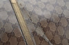 Authentic GUCCI GG Crystal Tote Bag GG PVC Leather 197954 Brown Junk 5802I