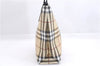 Authentic BURBERRY Vintage Nova Check Shoulder Tote Bag PVC Leather Beige 5803E