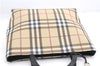 Authentic BURBERRY Vintage Nova Check Shoulder Tote Bag PVC Leather Beige 5803E