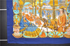 Authentic HERMES Carre 90 Scarf "MAHARAJAS" Silk Blue 5803F