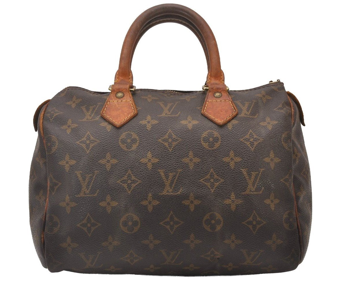 Authentic Louis Vuitton Monogram Speedy 25 Boston Hand Bag M41528 Junk 5803I