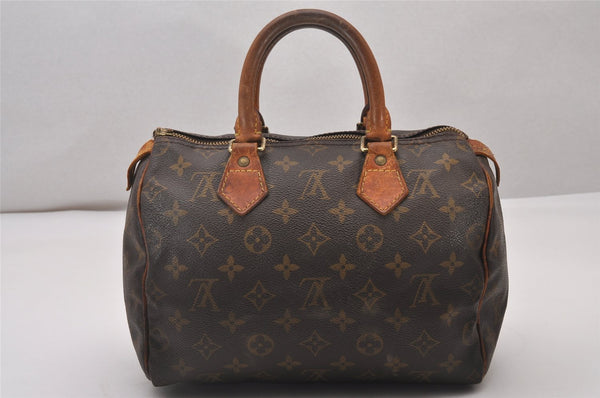 Authentic Louis Vuitton Monogram Speedy 25 Boston Hand Bag M41528 Junk 5803I