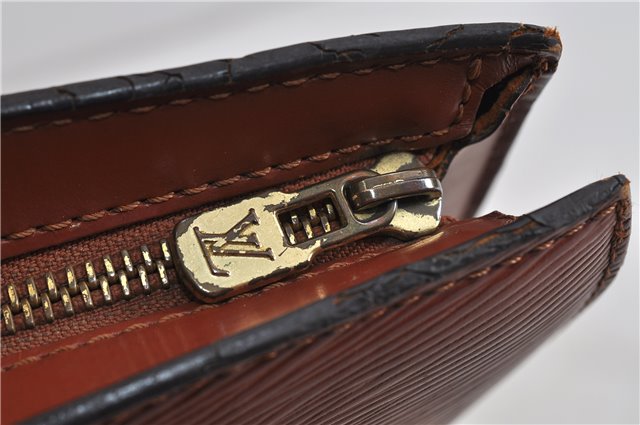Authentic LOUIS VUITTON Epi Saint Jacques Hand Bag Brown M52273 LV 5804C