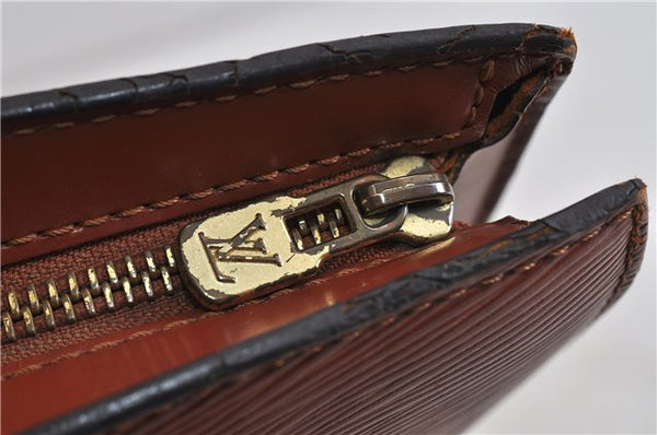 Authentic LOUIS VUITTON Epi Saint Jacques Hand Bag Brown M52273 LV 5804C