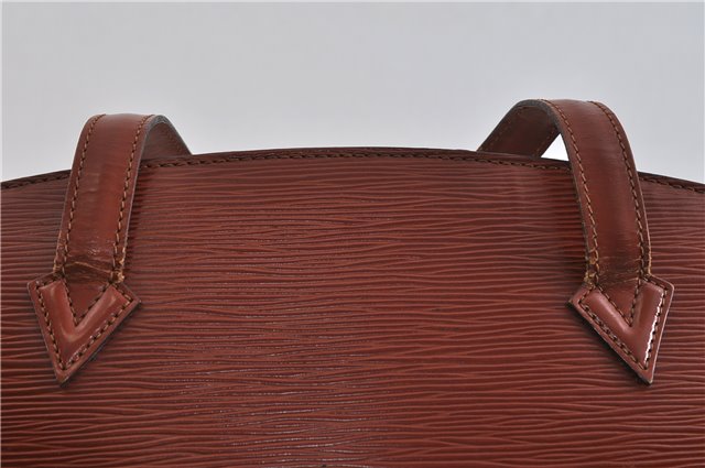 Authentic LOUIS VUITTON Epi Saint Jacques Hand Bag Brown M52273 LV 5804C