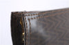 Authentic MARIO VALENTINO V Logo Clutch Hand Bag Purse PVC Leather Brown 5804E