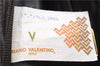 Authentic MARIO VALENTINO V Logo Clutch Hand Bag Purse PVC Leather Brown 5804E