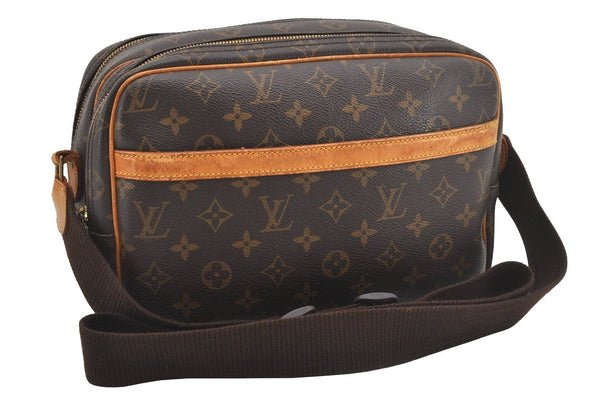 Authentic Louis Vuitton Monogram Reporter PM Shoulder Cross Bag M45254 LV 5804I