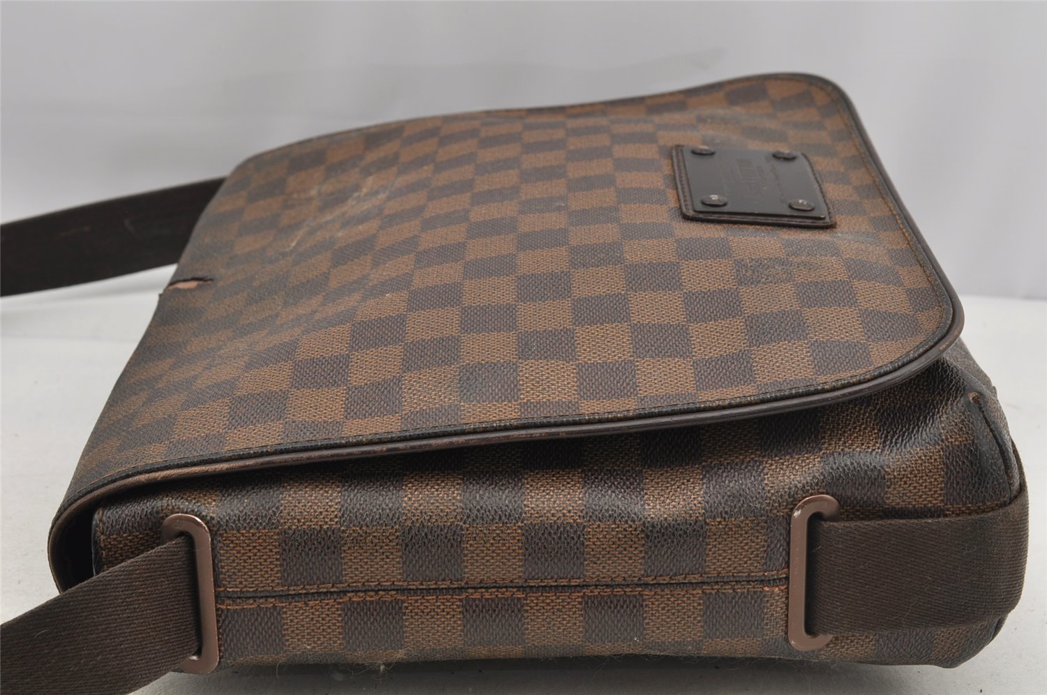 Authentic Louis Vuitton Damier Brooklyn MM Shoulder Cross Bag N51211 LV 5805I