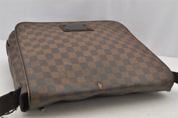 Authentic Louis Vuitton Damier Brooklyn MM Shoulder Cross Bag N51211 LV 5805I