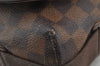 Authentic Louis Vuitton Damier Brooklyn MM Shoulder Cross Bag N51211 LV 5805I