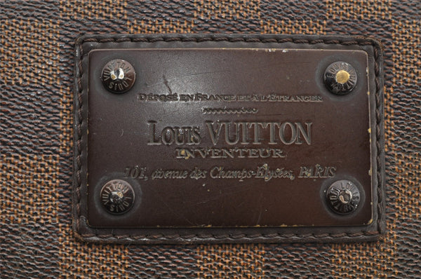 Authentic Louis Vuitton Damier Brooklyn MM Shoulder Cross Bag N51211 LV 5805I