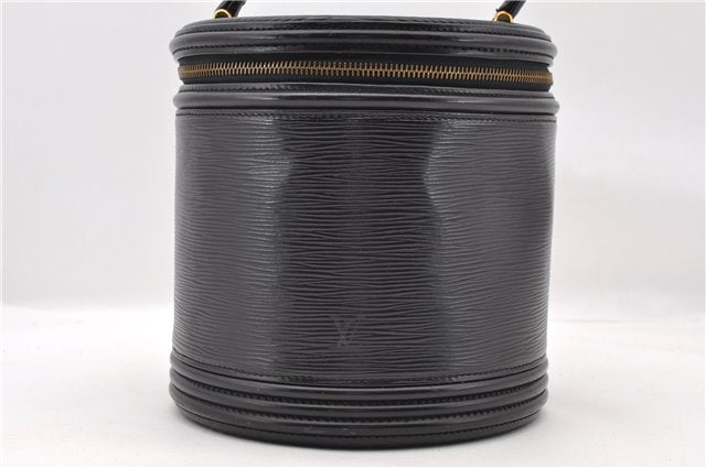 Authentic LOUIS VUITTON Epi Cannes Cosmetic Hand Bag Black M48032 LV 5806C