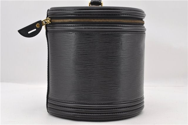 Authentic LOUIS VUITTON Epi Cannes Cosmetic Hand Bag Black M48032 LV 5806C