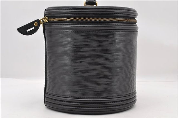 Authentic LOUIS VUITTON Epi Cannes Cosmetic Hand Bag Black M48032 LV 5806C