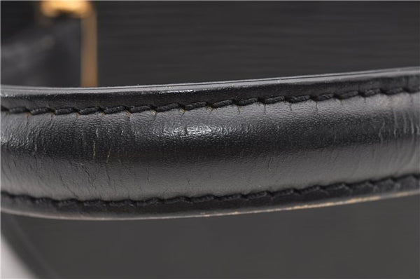 Authentic LOUIS VUITTON Epi Cannes Cosmetic Hand Bag Black M48032 LV 5806C