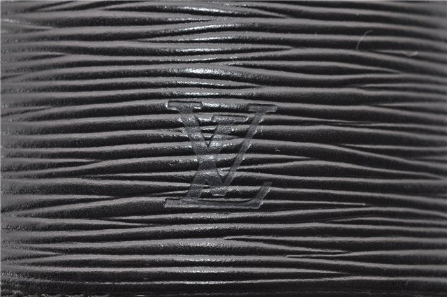 Authentic LOUIS VUITTON Epi Cannes Cosmetic Hand Bag Black M48032 LV 5806C