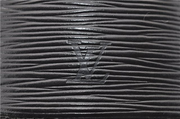 Authentic LOUIS VUITTON Epi Cannes Cosmetic Hand Bag Black M48032 LV 5806C