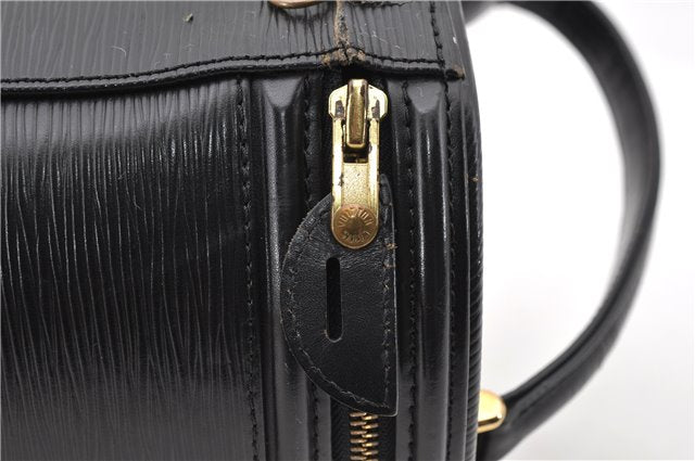 Authentic LOUIS VUITTON Epi Cannes Cosmetic Hand Bag Black M48032 LV 5806C
