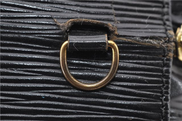 Authentic LOUIS VUITTON Epi Cannes Cosmetic Hand Bag Black M48032 LV 5806C