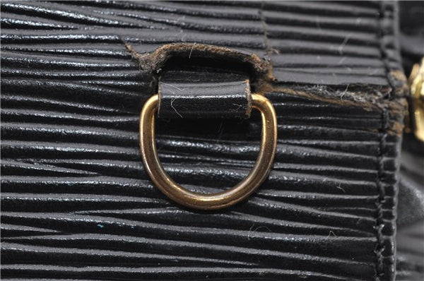 Authentic LOUIS VUITTON Epi Cannes Cosmetic Hand Bag Black M48032 LV 5806C