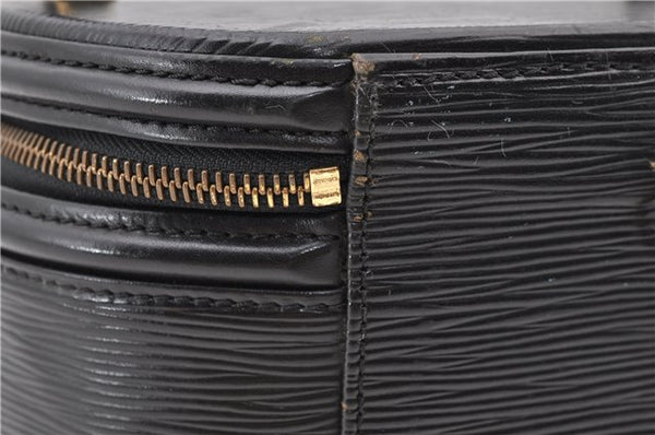 Authentic LOUIS VUITTON Epi Cannes Cosmetic Hand Bag Black M48032 LV 5806C