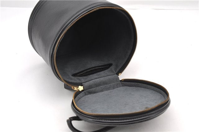 Authentic LOUIS VUITTON Epi Cannes Cosmetic Hand Bag Black M48032 LV 5806C
