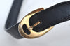 Authentic CELINE C Macadam Horse Carriage Shoulder Bag Canvas Leather Navy 5807H