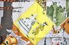 Authentic HERMES Carre 90 Scarf "LE CARNAVAL DE VENISE" Silk Yellow Black 5809F