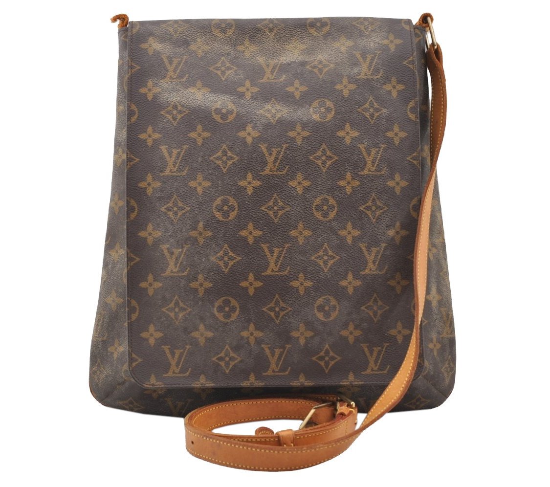 Authentic Louis Vuitton Monogram Musette Shoulder Cross Bag M51256 LV Junk 5809H