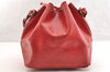 Authentic Louis Vuitton Epi Petit Noe Shoulder Drawstring Bag M44107 Red 5809I