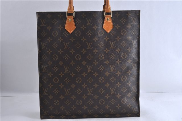 Authentic LOUIS VUITTON Monogram Sac Plat Hand Bag M51140 LV 5814C