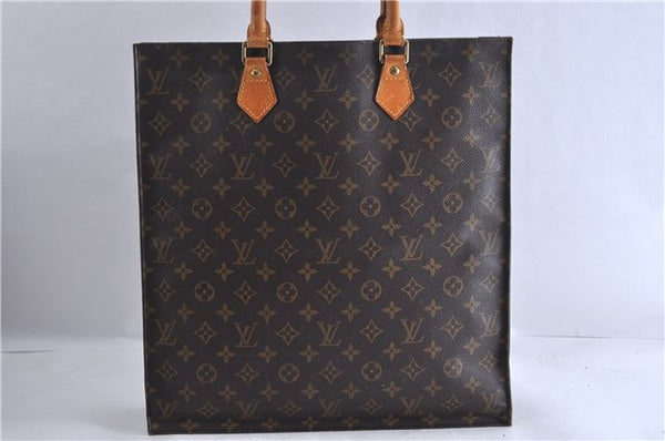Authentic LOUIS VUITTON Monogram Sac Plat Hand Bag M51140 LV 5814C