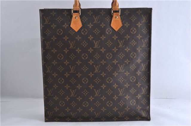 Authentic LOUIS VUITTON Monogram Sac Plat Hand Bag M51140 LV 5814C