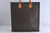 Authentic LOUIS VUITTON Monogram Sac Plat Hand Bag M51140 LV 5814C