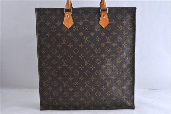 Authentic LOUIS VUITTON Monogram Sac Plat Hand Bag M51140 LV 5814C