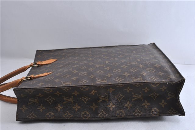 Authentic LOUIS VUITTON Monogram Sac Plat Hand Bag M51140 LV 5814C
