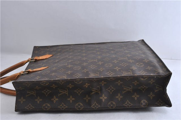 Authentic LOUIS VUITTON Monogram Sac Plat Hand Bag M51140 LV 5814C