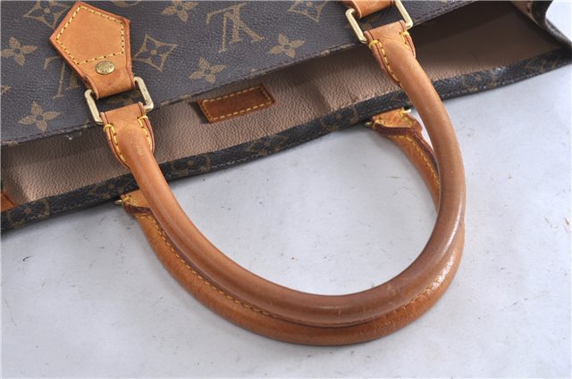 Authentic LOUIS VUITTON Monogram Sac Plat Hand Bag M51140 LV 5814C